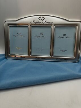 Silver Triple Wedding Photo Frame